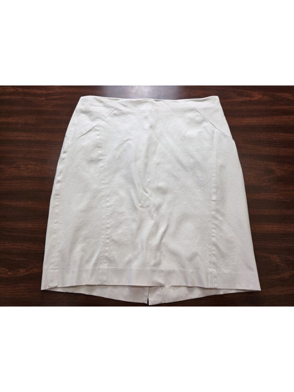 Banana Republic Off White Cream Pencil Skirt Size 8 Professional Minimalist Chic